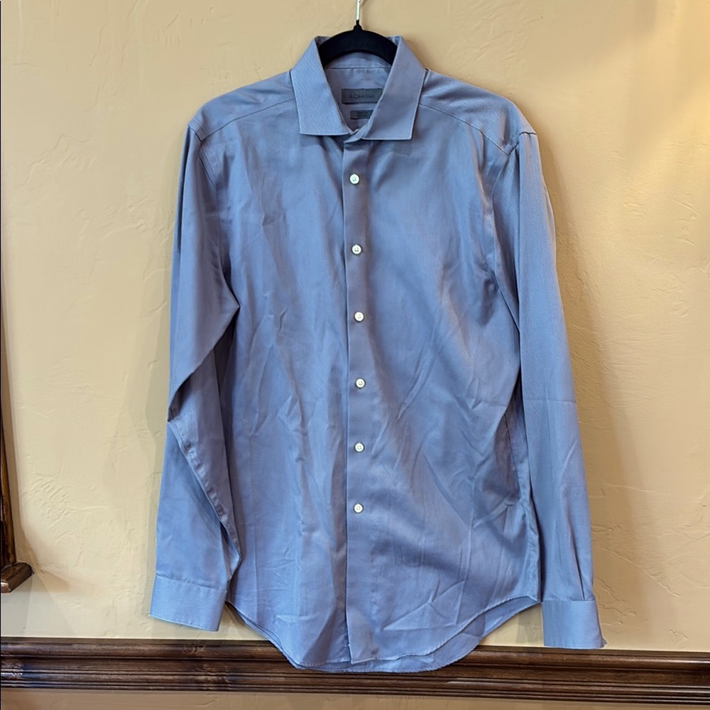 Calvin Klein Blue Dress Shirt Classic Button-Down